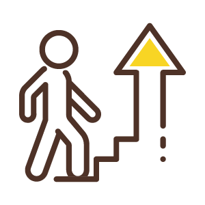 Climb stair icon