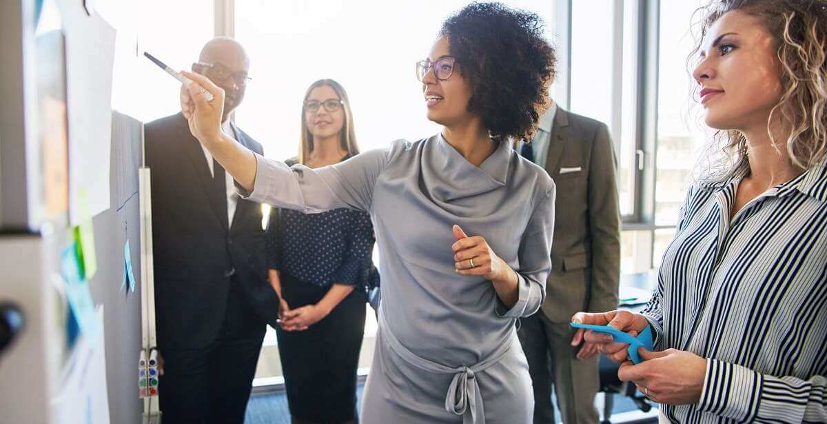Female Boss Leading a Meeting