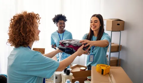 Social Workers Packing Goods